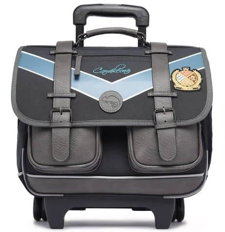 Cartable Ă Roulettes 38 Cm Vintage Blue Badge - Cameleon - CP, CE1, CE2