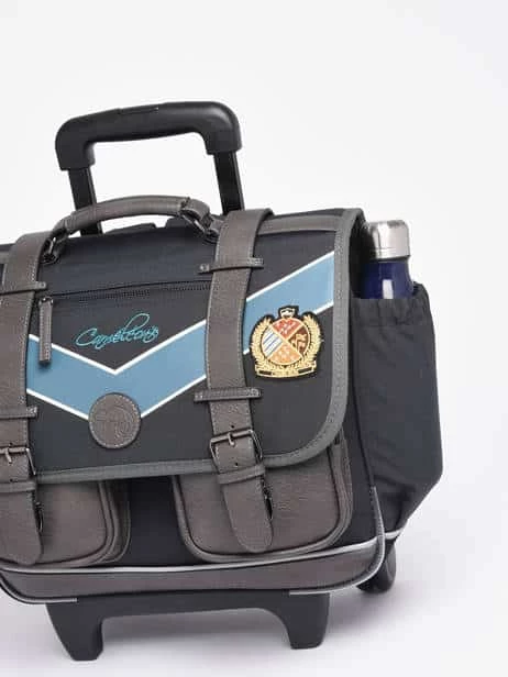 Cartable Ă Roulettes 38 Cm Vintage Blue Badge - Cameleon - CP, CE1, CE2 â Image 2