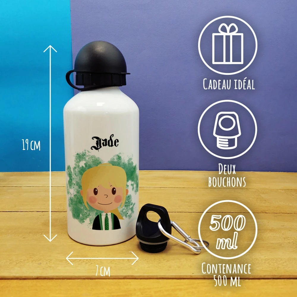 Gourde Personnalisée - Petite Sorcière - Cadeau Rentrée Scolaire Pourfille – Image 3