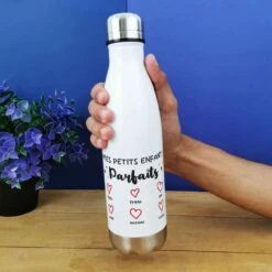 Bouteille Isotherme 500ml"Mes Petits Enfants Parfaits" Cadeau Mamie,papy Personnalisé