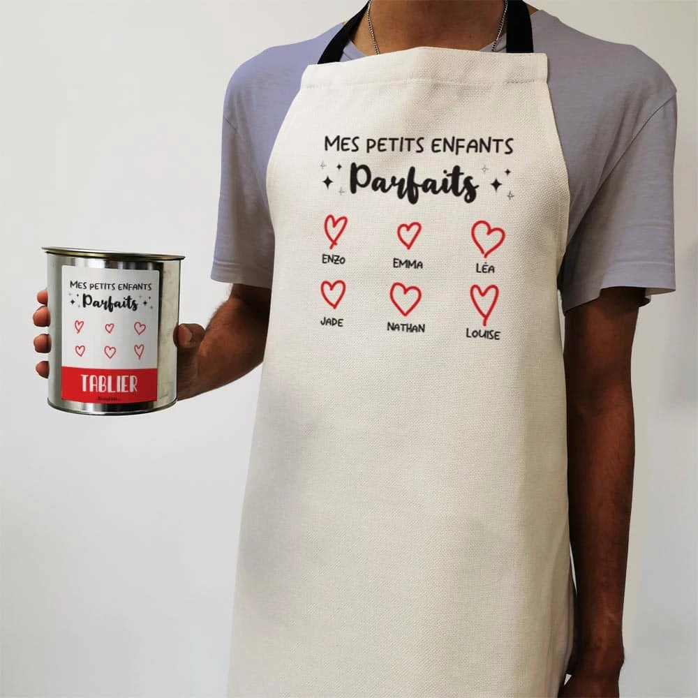Tapis De Cuisine "Mes Petits Enfants Parfaits"cadeau Papy Et Marie Personnalisé – Image 4