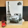 Plaque Métal Vintage Déco - Citroën 2CV Tour Eiffel - 30 X 20 Cm