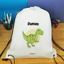 Sac à Dos Sport Personnalisé : Gym, Piscine... - Dinosaure - Cadeau Enfant :garçon