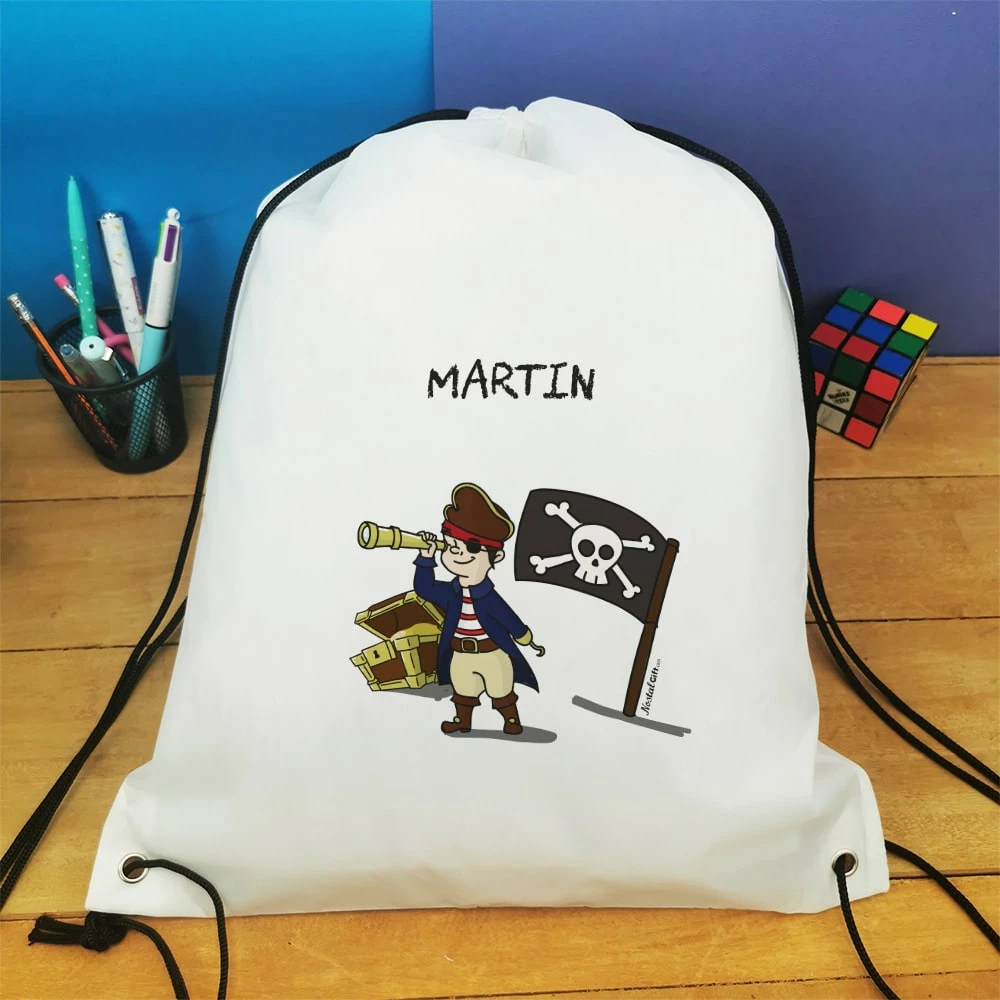 Sac à Dos Sport Personnalisé : Gym, Piscine... - Pirate - Cadeaugarçon