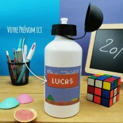 Gourde Personnalisée - Retrogaming - Cadeau Rentrée Pour Garçon