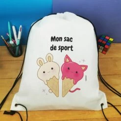 Sac à Dos Sport : Gym, Piscine... - Glaces Kawaii