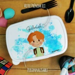 Boîte à Goûter Enfant Personnalisée - PlastiquePetit écolier