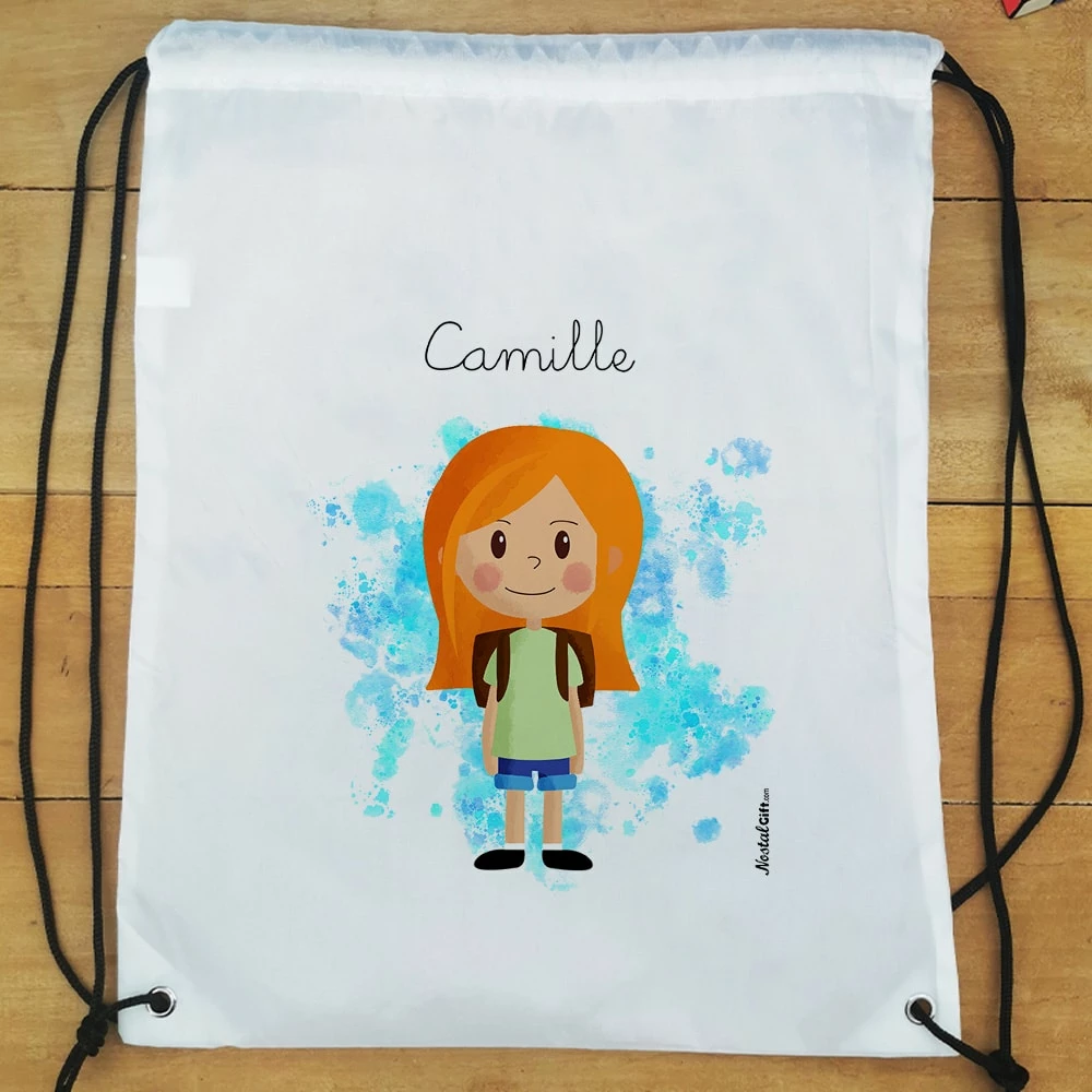 Sac à Dos Sport Personnalisé : Gym, Piscine... - Petite écolière - Cadeaufille – Image 4