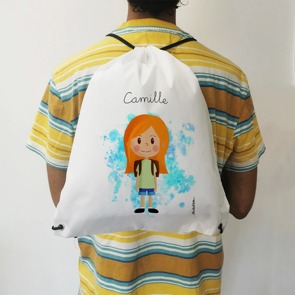 Sac à Dos Sport Personnalisé : Gym, Piscine... - Petite écolière - Cadeaufille – Image 2