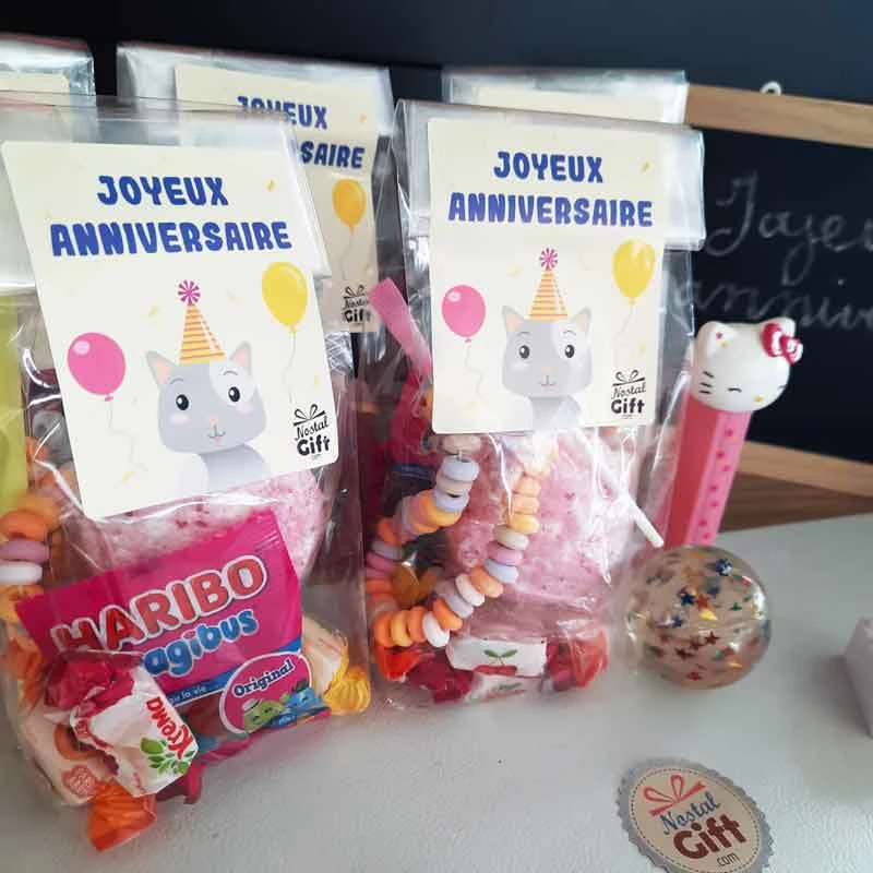 5 Sachets De Bonbons - Anniversaire Enfant - Chat â Image 2