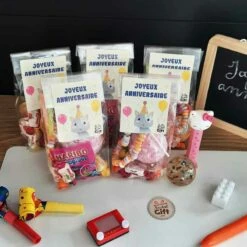 5 Sachets De Bonbons - Anniversaire Enfant - Chat