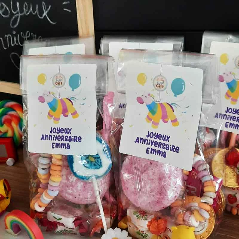 5 Sachets De Bonbons PersonnalisĂ©s - Anniversaire Licorne Pour Enfant â Image 2