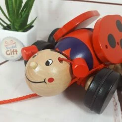 Animal En Bois Ă Tirer - Lil La Coccinelle