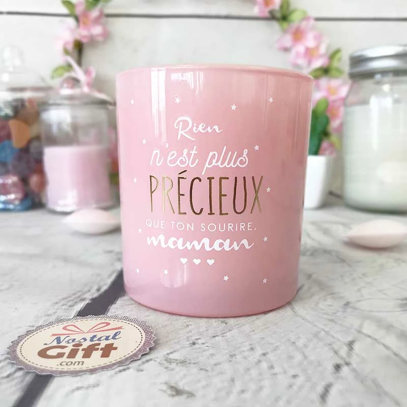 Bougie + Collier Surprise Inclus "Sourire Maman"