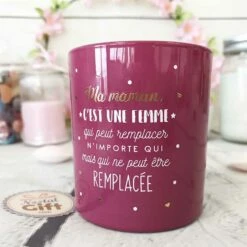 Bougie + Bracelet Surprise Inclus "Ma Maman ... Ne Peut être Remplacée"