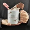 Mug "Joyeux Noël Maman" Personnalisé Et Ses Confiseries Rétro - Cadeau Noël
