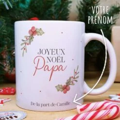 Mug "Joyeux Noel Papa" - Cadeau Personnalisé - Cadeau Noël