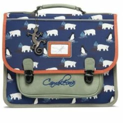 Cartable 35 Cm Rétro Navy Antartic - Caméléon - Maternelle Et CP