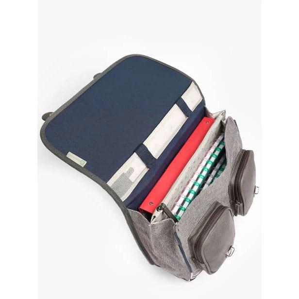 Cartable à Roulettes 38 Cm Vintage Navy Bleu Et Ses Pin's Personnalisables - Caméléon - CP, CE1, CE2 – Image 4