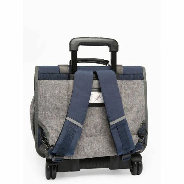 Cartable à Roulettes 38 Cm Vintage Navy Bleu Et Ses Pin's Personnalisables - Caméléon - CP, CE1, CE2 – Image 5