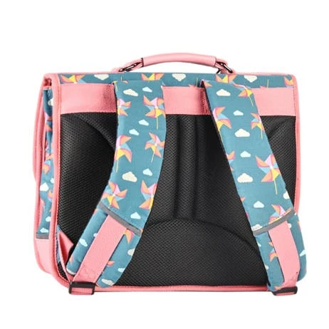 Cartable 38 Cm Rétro Moulin - Caméléon - Green Windmill - CP, CE1, CE2 – Image 4