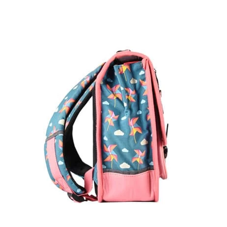 Cartable 38 Cm Rétro Moulin - Caméléon - Green Windmill - CP, CE1, CE2 – Image 3