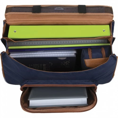 Cartable à Roulettes Bleu Marine Camille 38 Cm Orné D'un Porte Clé Sneaker - Tann's – Image 2