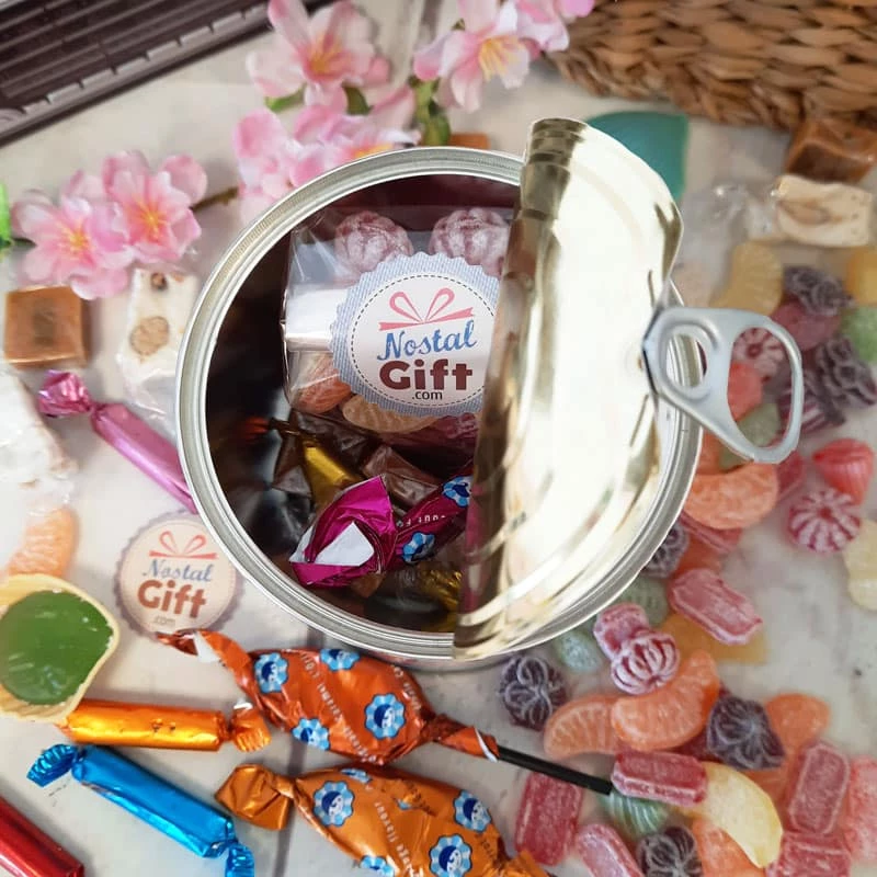 Coffret Bonbon Ancien: Boite De Conserve Remplie De Bonbons "Pour La Meilleure Maman" – Image 4