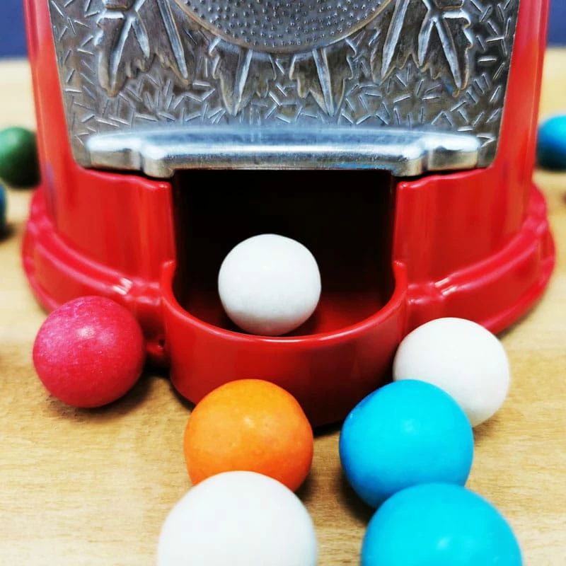 Distributeur En Verre Et MĂ©tal De Bubble-gum 23cm - Boules De Chewing-gum â Image 2