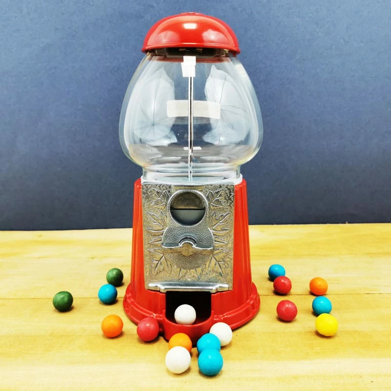 Distributeur En Verre Et Métal De Bubble-gum 23cm - Boules De Chewing-gum