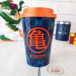 Dragon Ball - Mug De Transport Orange Et Bleu (390 Ml)