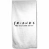 Friends - Drap De Bain Blanc En Coton - Logo(70 X 140 Cm)