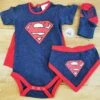 Coffret Cadeau Bébé - Vêtement Bébé - Body Bébé - Superman (6-12 Mois)