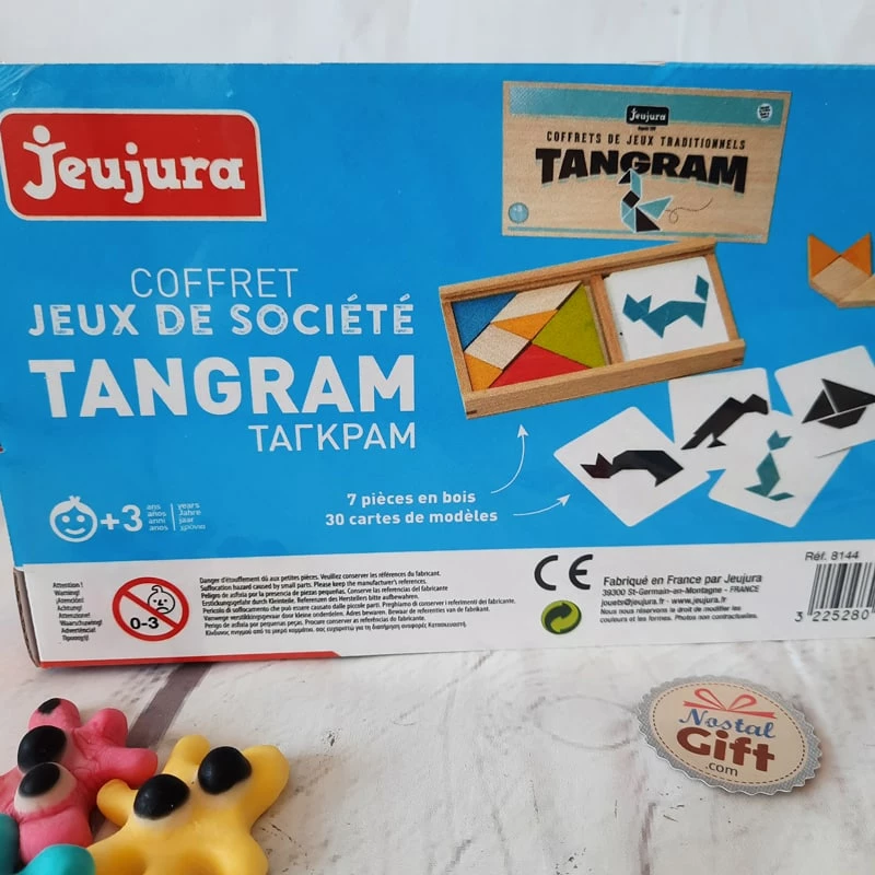 Jeu De Société - Tangram En Bois - Coffret En Bois Jeujura – Image 3