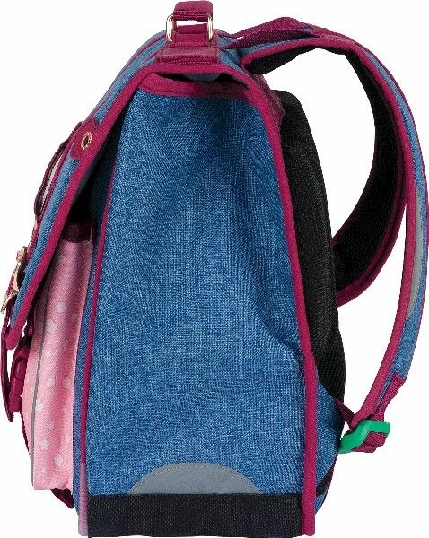 Cartable Fille Vintage 38 Cm Kickers Chiné Façon Jean's Et Rose - Oberthur – Image 5