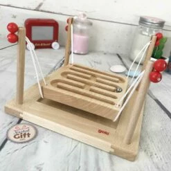 Labyrinthe De 2 à 4 Joueurs à Cordelettes - Jeu D'adresse Traditionnel En Bois