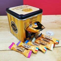 30 Mini Barres Malakoff 1855 Dans Une Boîte En Métal Distributeur Rétro