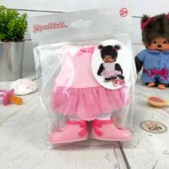 Vêtements Peluche Monchhichi Kiki - Tutu Et Chaussons De Danse Roses