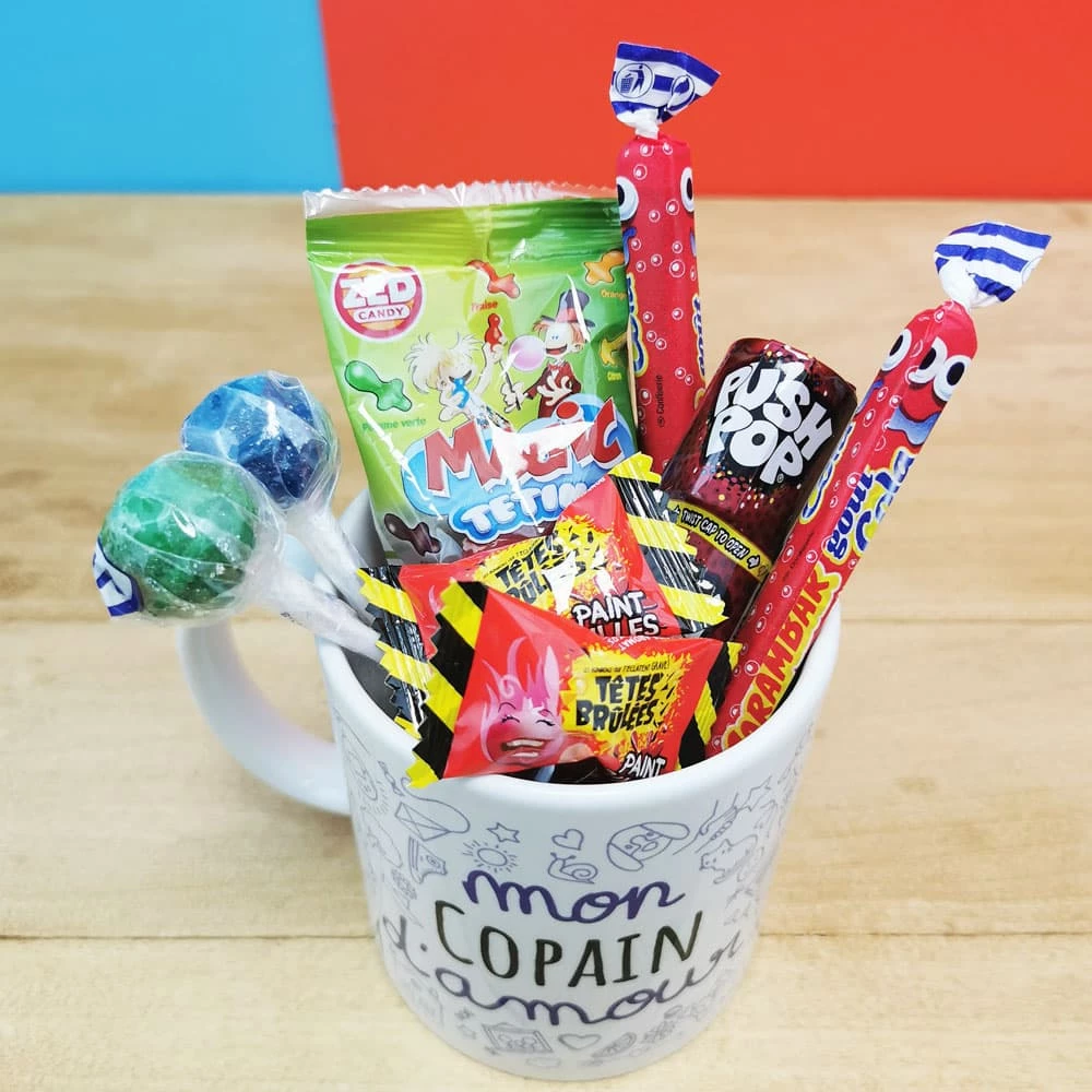 MUG "mon Copain D'amour " Bonbons Rétro 90 - Cadeau Copain – Image 4