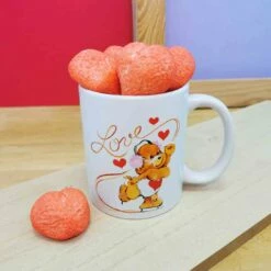 Mug Bisounours Et Ses Guimauves Cœurs (x5) - Love ! Grosbisou Fait Du Patin à Glace