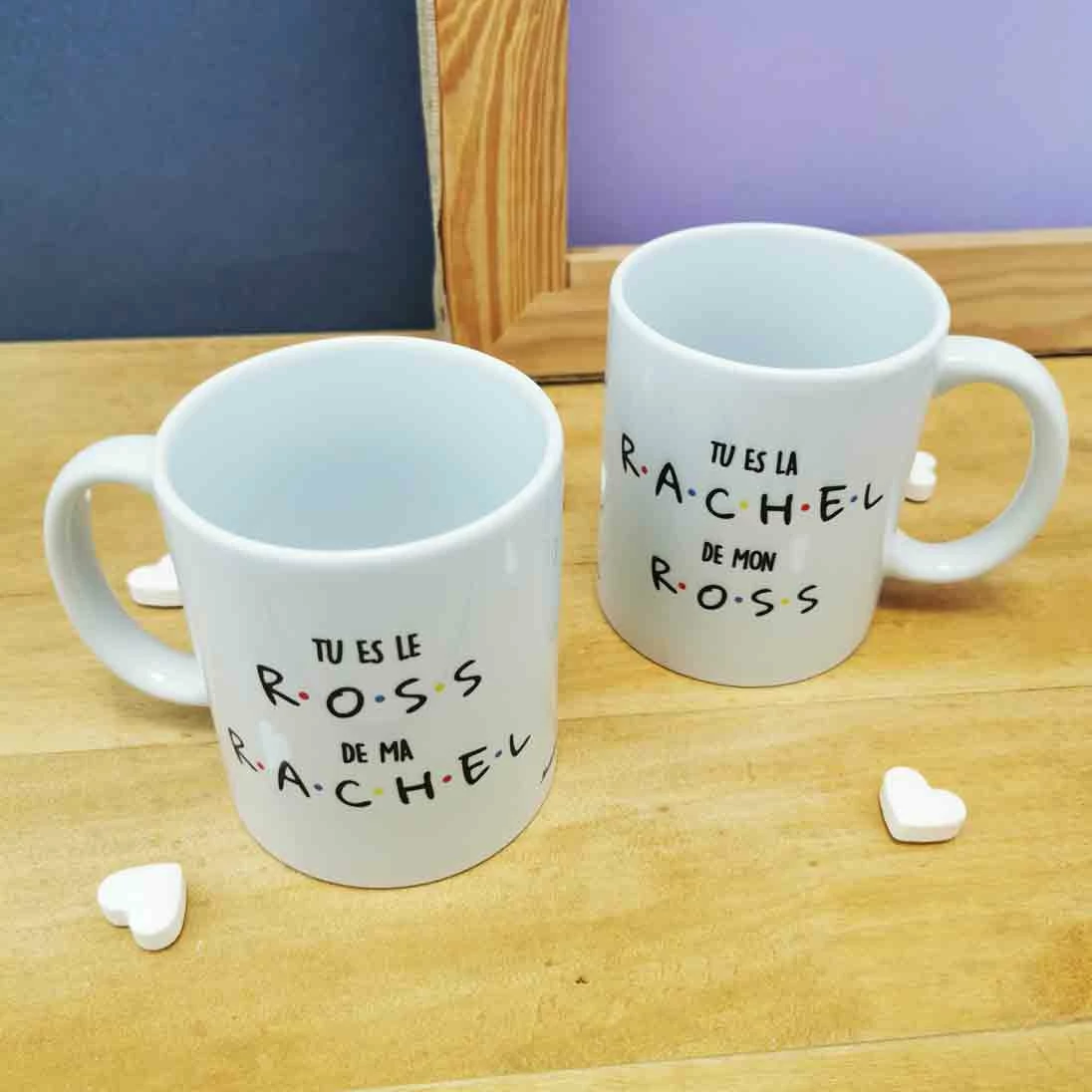 Mug Duo "Tu Es La Rachel De Mon Ross" – Image 2