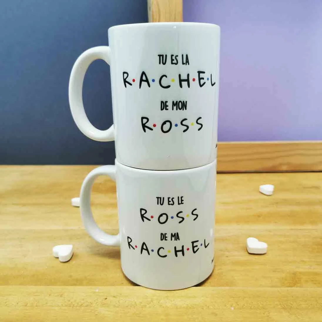 Mug Duo "Tu Es La Rachel De Mon Ross" – Image 3