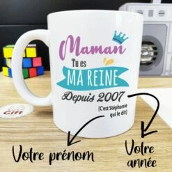 Mug Personnalisé - Maman Tu Es Ma Reine