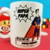 Mug Personnalisé - Papa Super-héros - Cadeau Papa