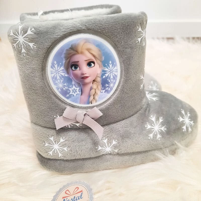 Chaussons Botte La Reine Des Neiges - Gris - Pour Enfant - Taille 29/30/31/32 â Image 2