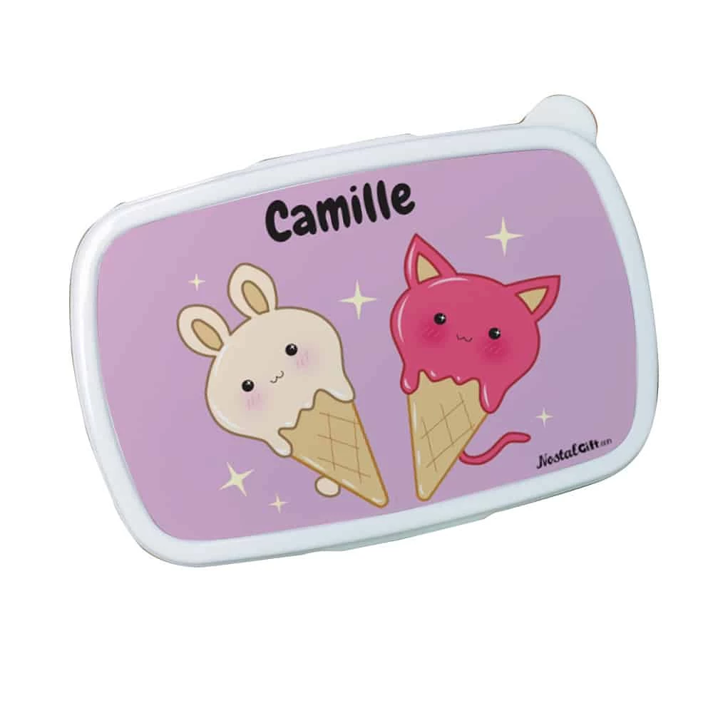 Boîte à Goûter Enfant PersonnaliséeGlaces Kawaii – Image 5