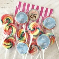 Sucettes Rondes Foraines Personnalisées X12 - Bebe (Garçon)