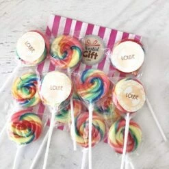 Sucettes Foraine D'anniversaire Années 60 Personnalisées X12 - Design Années 60