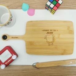 Planche à Découper En Bois Prénom Personnalisable - "Dinde De Toi"
