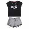 AC/DC - Ensemble De Pyjamas Short Pour Femme
